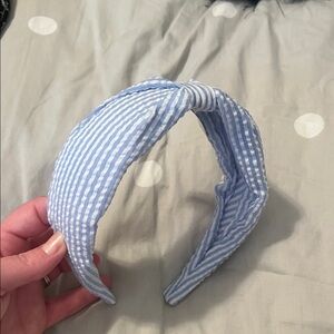 Blue J Crew Seersucker Headband